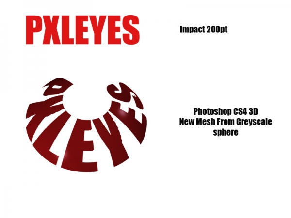 Creation of Typography spherical: Step 1